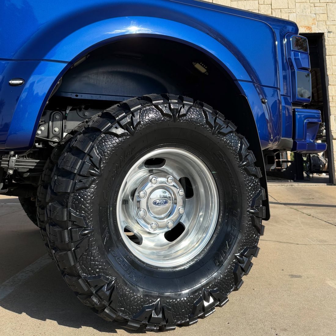 Dually wheels and tires mounted at King Wheel & Tire in Mansfield, TX